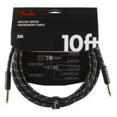 Кабель инструментальный FENDER CABLE DELUXE SERIES 10' ANGLED BLACK TWEED