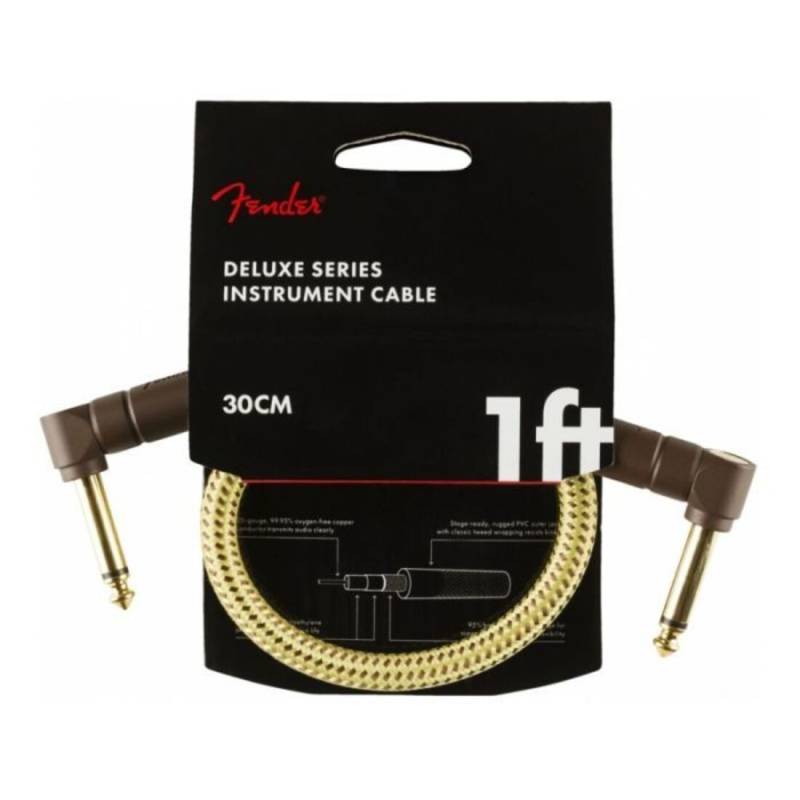 Кабель инструментальный FENDER CABLE DELUXE SERIES 1' TWEED