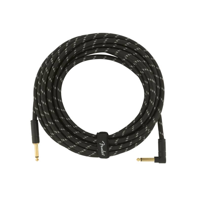 Інструментальний кабель FENDER CABLE DELUXE SERIES 25' ANGLED BLACK TWEED