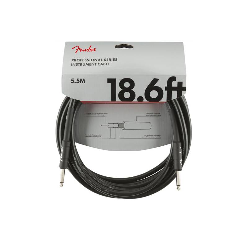 Інструментальний кабель  FENDER CABLE PROFESSIONAL 18.6' BLACK