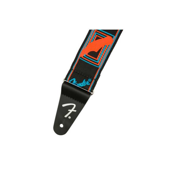 Ремень для гитары FENDER STRAP 2" NEON MONOGRAMMED BLUE ORANGE