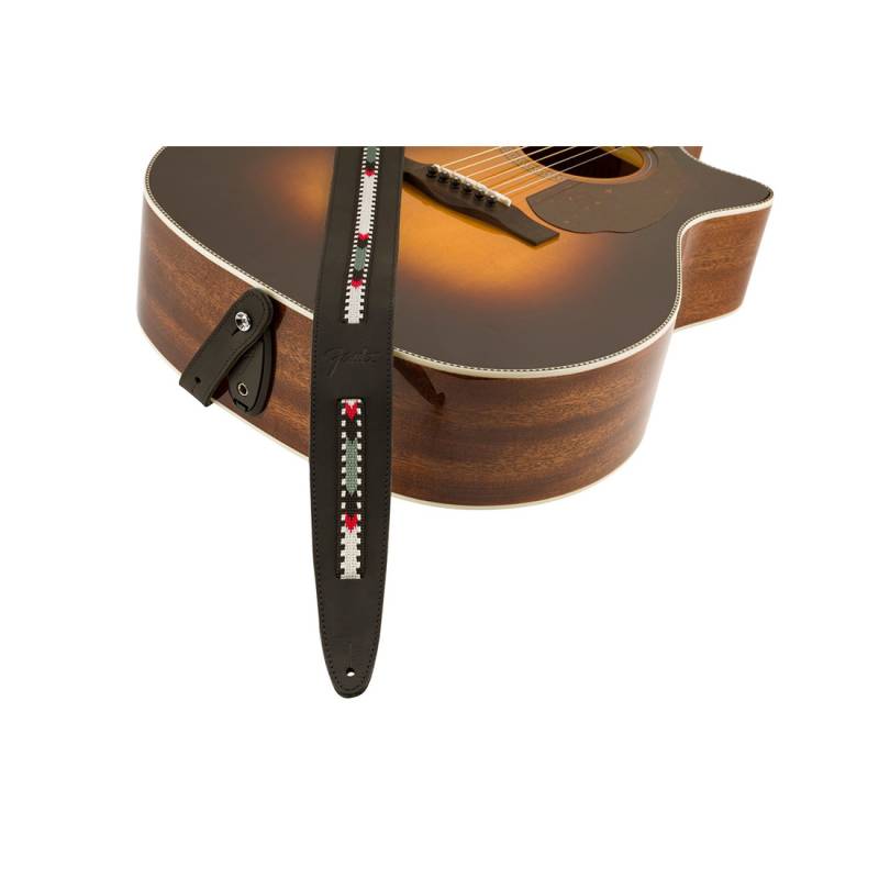Ремень для гитары FENDER STRAP ACOUSTIC PARAMOUNT LEATHER BLACK