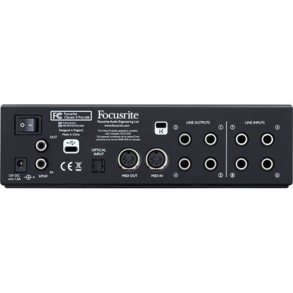 Аудіоінтерфейс Focusrite Clarett 4Pre USB