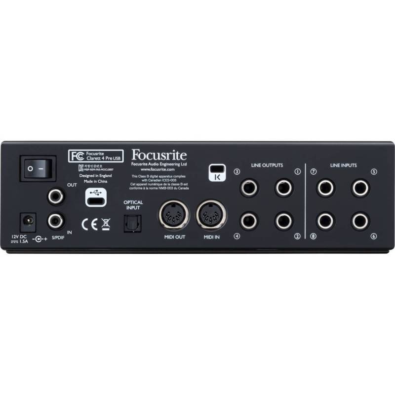 Аудіоінтерфейс Focusrite Clarett 4Pre USB