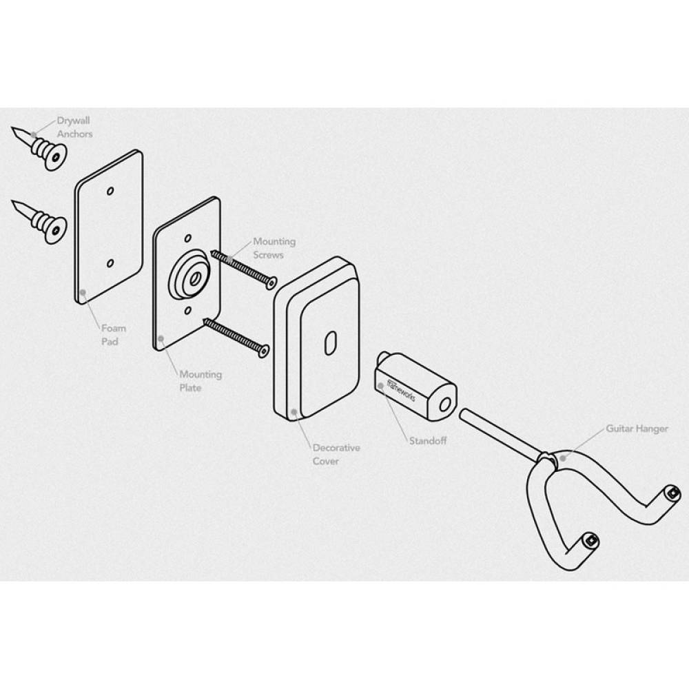 Настінне кріплення для гітари GATOR FRAMEWORKS GFW-GTR-HNGRCHR Cherry Wall Mount Guitar Hanger