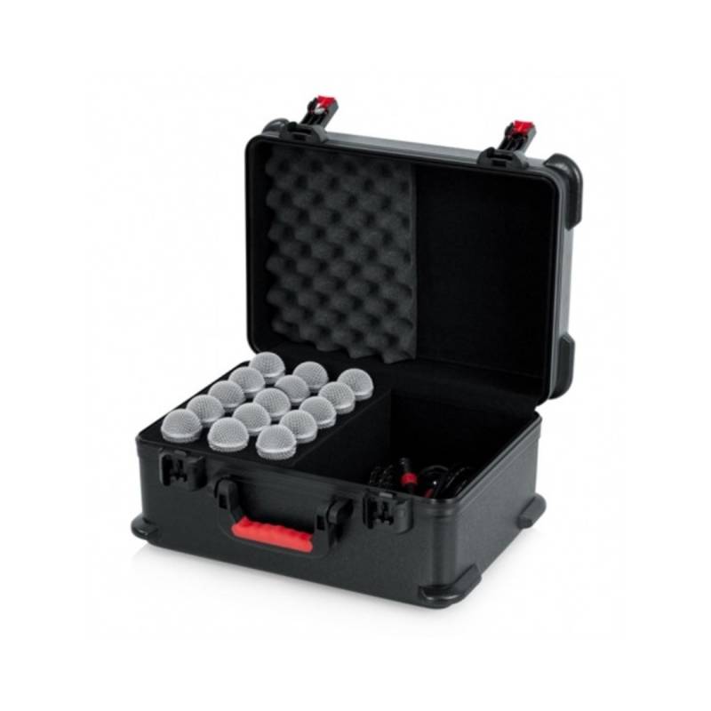 Gator GTSA-MIC15 - CASE W/DROPS FOR 15 MICS