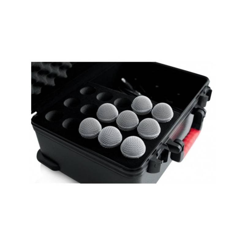 Gator GTSA-MIC15 - CASE W/DROPS FOR 15 MICS