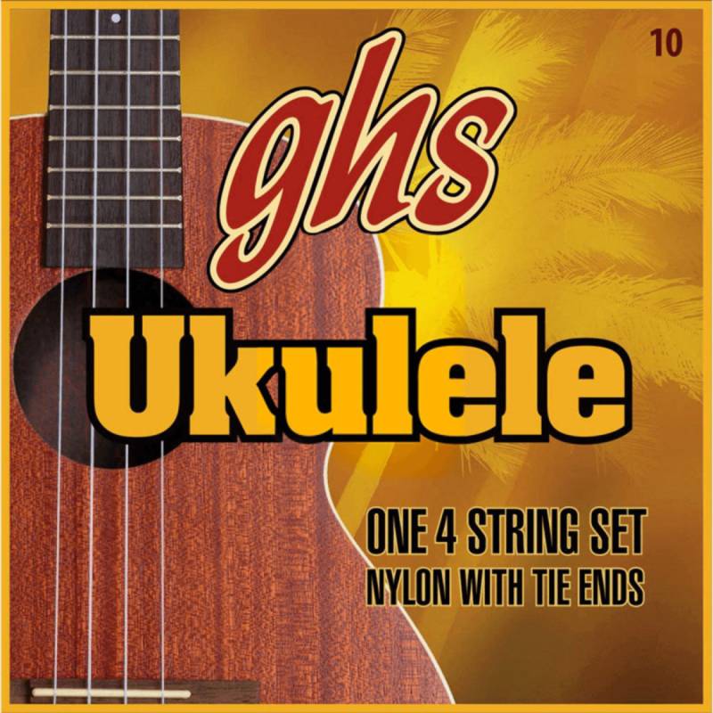 Струны для укулеле GHS 10 Clear Nylon Hawaiian D Tuning Tie End
