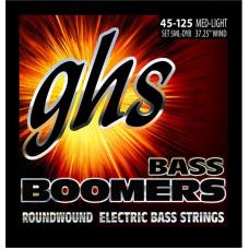 Струни для бас-гітари GHS 5ML-DYB Boomers Roundwound Medium Light 5-String 45/125