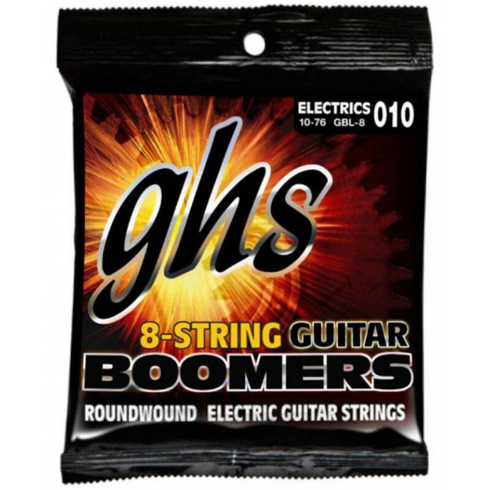 Струни для електрогітари GHS GBL-8 Boomers Light 8-Strings 10/76