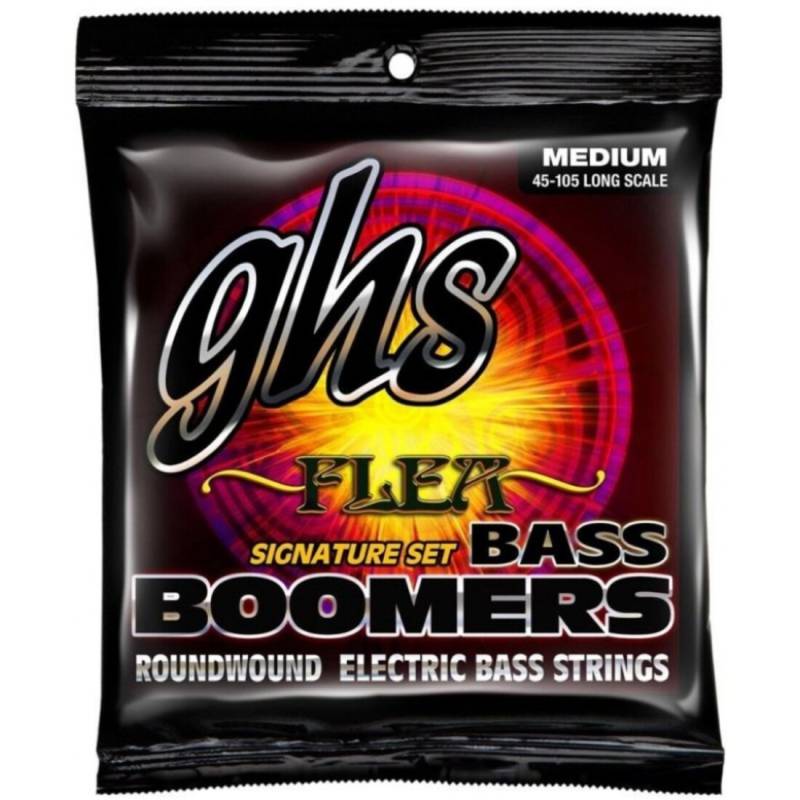 Струны для бас-гитары GHS M3045F Flea Signature Boomers Roundwound Medium 4-String 45/105