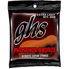 Струни для акустичної гітари GHS S315 Phosphor Bronze Extra Light 11/50