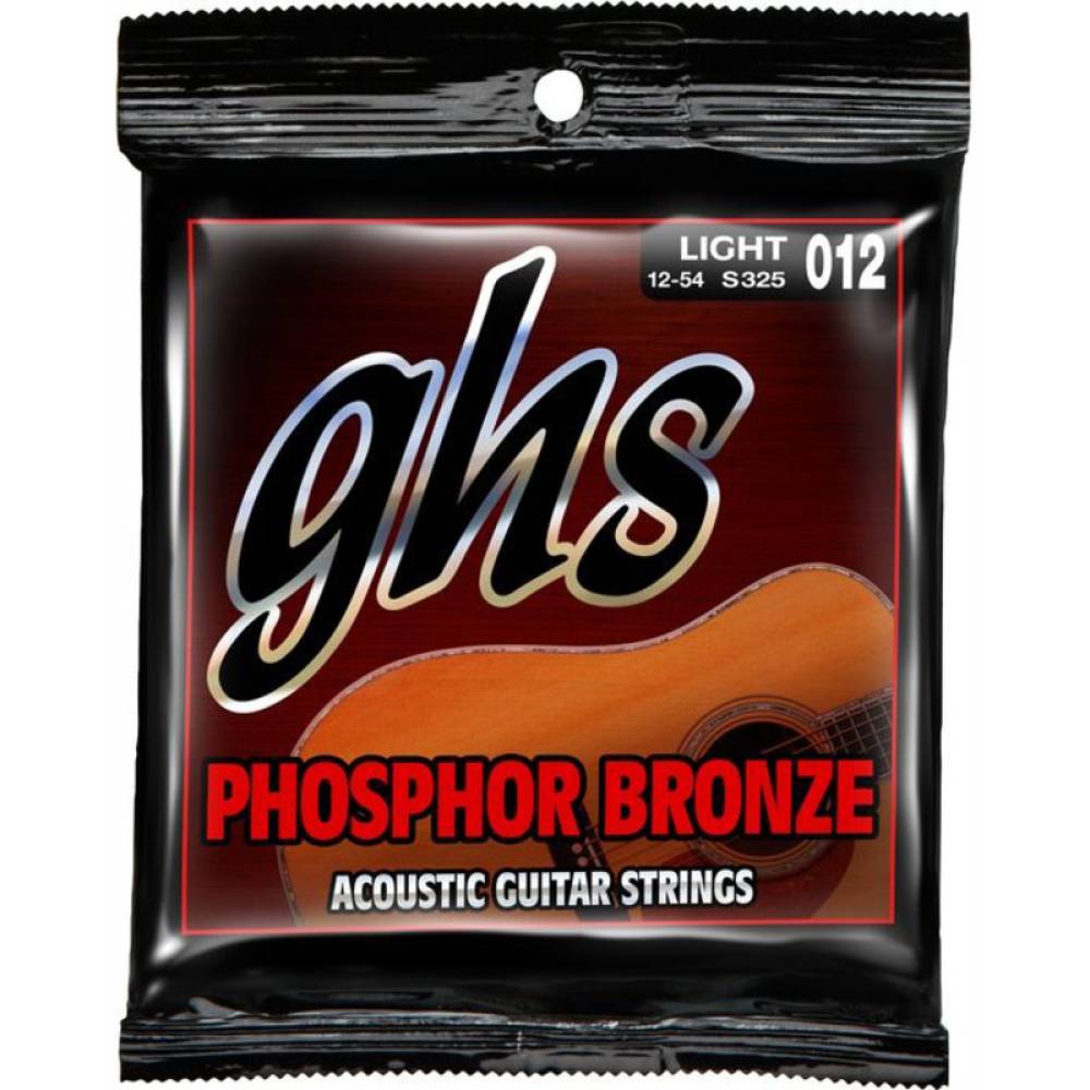 Струни для акустичної гітари GHS S325 Phosphor Bronze Light 12/54