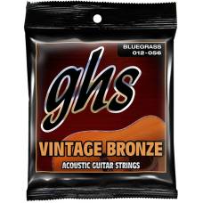 Струни для акустичної гітари GHS VN-B Vintage Bronze Bluegrass 12/56