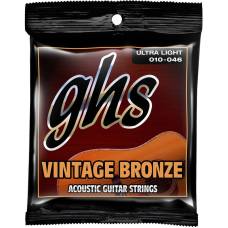 Струни для акустичної гітари GHS VN-UL Vintage Bronze Ultra Light 10/46