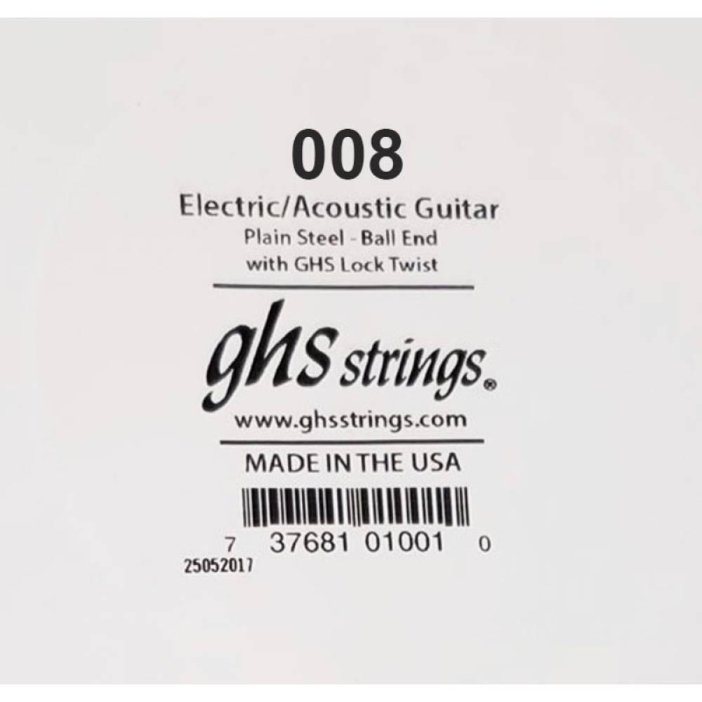 Струна GHS 008 Plain Steel  Ball End .008