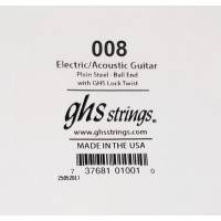 Струна GHS 008 Plain Steel  Ball End .008