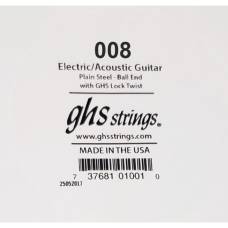Струна GHS 008 Plain Steel  Ball End .008