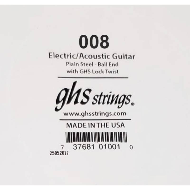Струна GHS 008 Plain Steel  Ball End .008