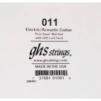 Струна GHS 011 Plain Steel  Ball End .011