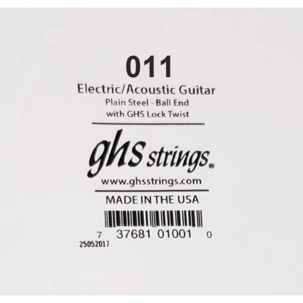 Струна GHS 011 Plain Steel  Ball End .011
