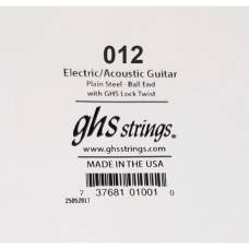 Струна GHS 012 Plain Steel  Ball End .012