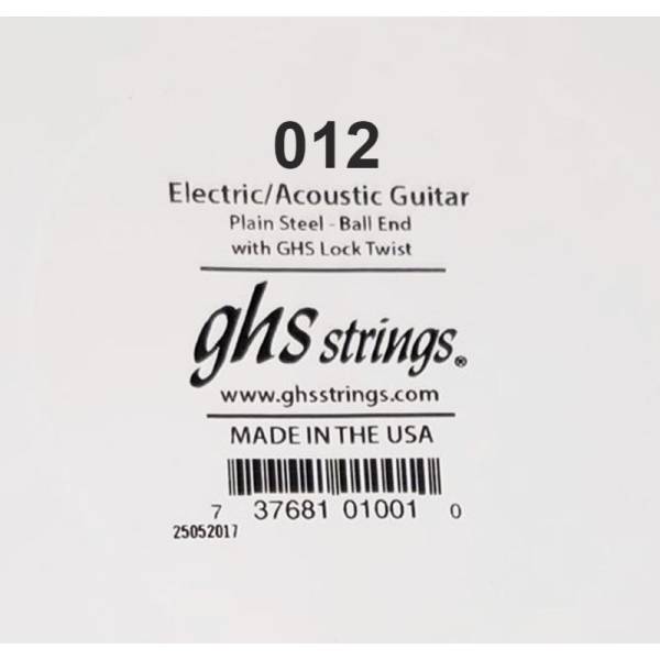 Струна GHS 012 Plain Steel  Ball End .012