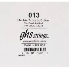 Струна GHS 013 Plain Steel  Ball End .013