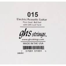 Струна GHS 015 Plain Steel  Ball End .015