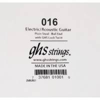 Струна GHS 016 Plain Steel  Ball End .016
