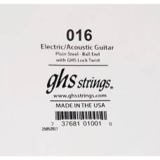Струна GHS 016 Plain Steel  Ball End .016