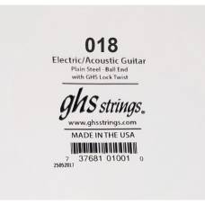 Струна GHS 018 Plain Steel  Ball End .018