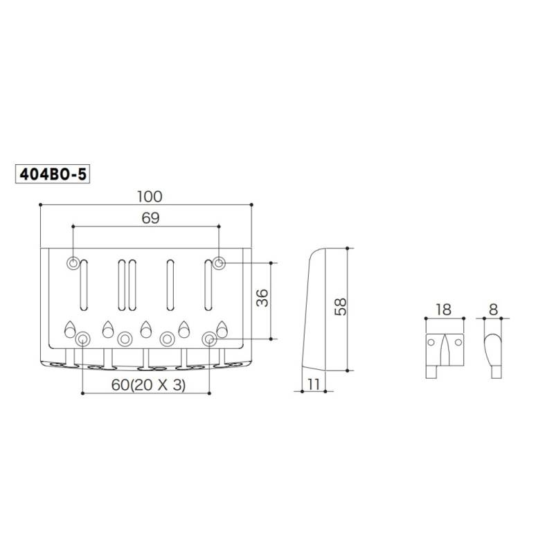 Бридж GOTOH 404BO-5 (B)