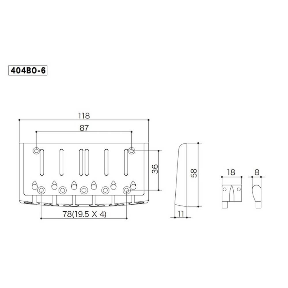 Бридж GOTOH 404BO-6 (B)