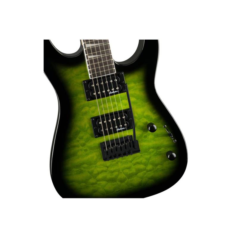 Електрогітара JACKSON JS SERIES DINKY JS20 DKQ 2PT TRANSPARENT GREEN BURST