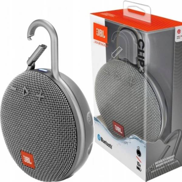 Портативна колонка JBL Clip 3 Grey