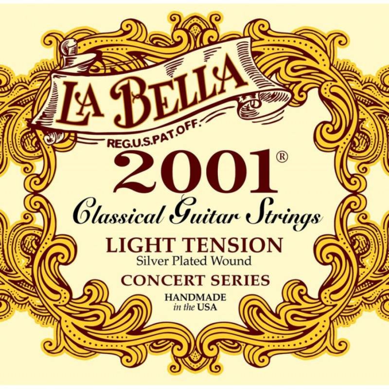 Струны для классической гитары La Bella 2001L Silver Plated Light Tension