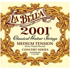 Струни для класичної гітари La Bella 2001M Silver Plated Medium Tension