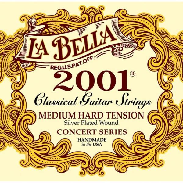 Струни для класичної гітари La Bella 2001MH Silver Plated Medium Hard Tension