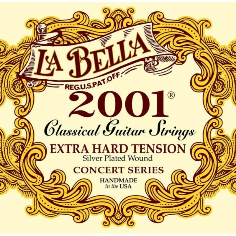 Струны для классической гитары La Bella 2001XH Silver Plated Extra Hard Tension
