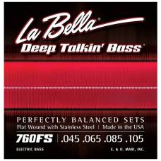 Струны для бас-гитары La Bella 760FS Flat Wound Stainless Steel 45/105