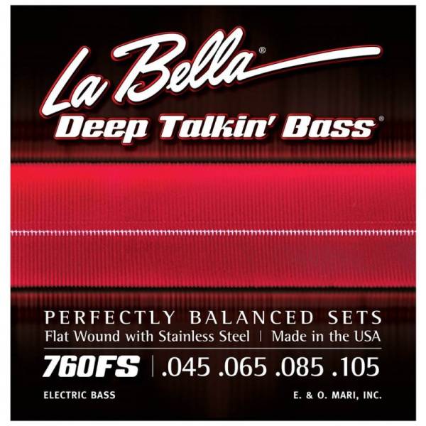 Струни для бас-гітари La Bella 760FS Flat Wound Stainless Steel 45/105