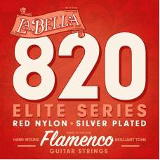 Струни для класичної гітари La Bella 820 Elite Flamenco Red Nylon Silver Plated