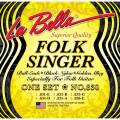 Струни для класичної гітари La Bella 830 Folksinger Black Nylon Golden Alloy Medium