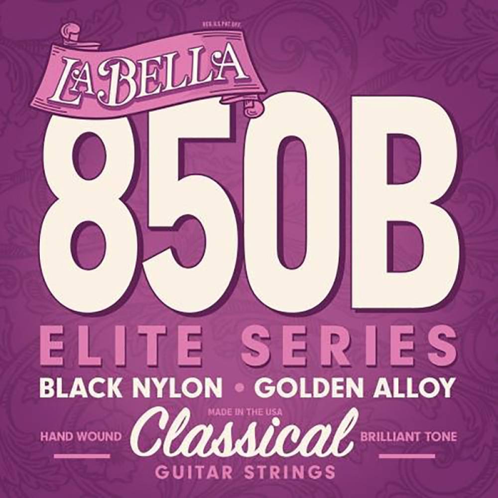 Струни для класичної гітари La Bella 850-B Elite Black Nylon Golden Alloy Medium
