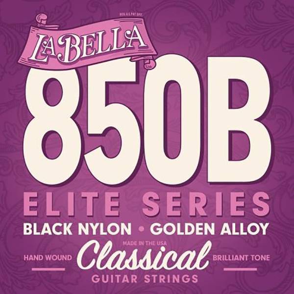 Струни для класичної гітари La Bella 850-B Elite Black Nylon Golden Alloy Medium