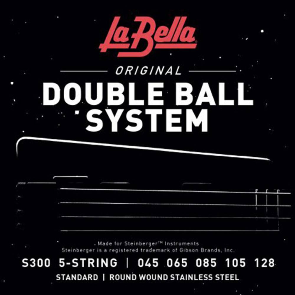 Струни для бас-гітари La Bella S300 Double Ball Steinberger 5-Strings 45/128