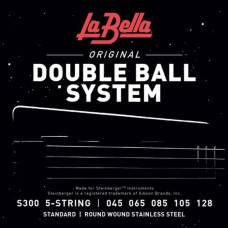 Струны для бас-гитары La Bella S300 Double Ball Steinberger 5-Strings 45/128