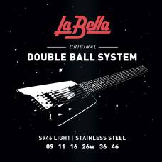 Струны для электрогитары La Bella S946 Double Ball Steinberger Light 9/46