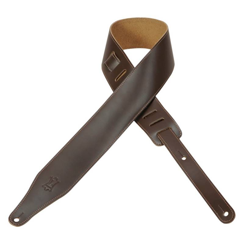 Ремень для гитары LEVY'S DM17-DBR TOP GRAIN SERIES GUITAR STRAP (Dark Brown)